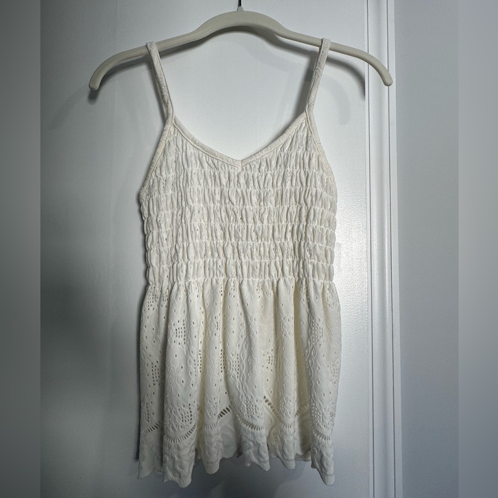 NWOT Urban Romantics White Babydoll Tank Top Small